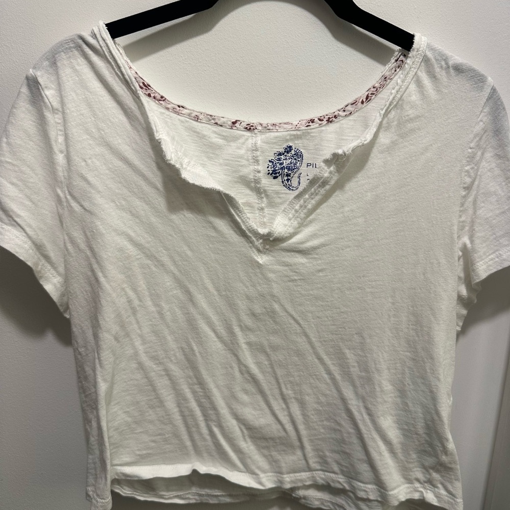 Pilcro White Short Sleeve Tee